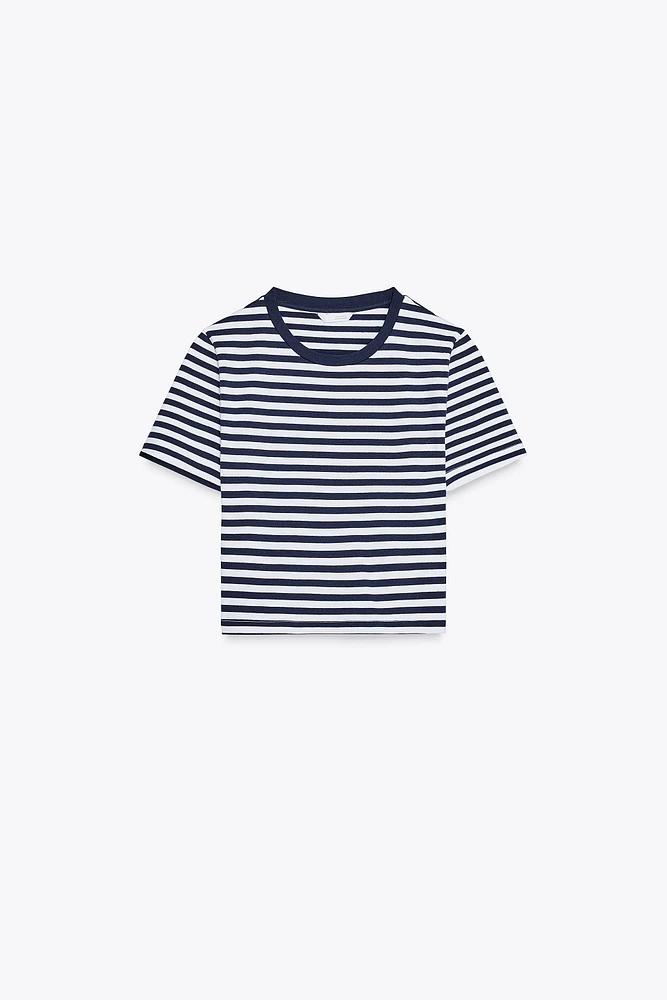 CROPPED STRETCH T-SHIRT
