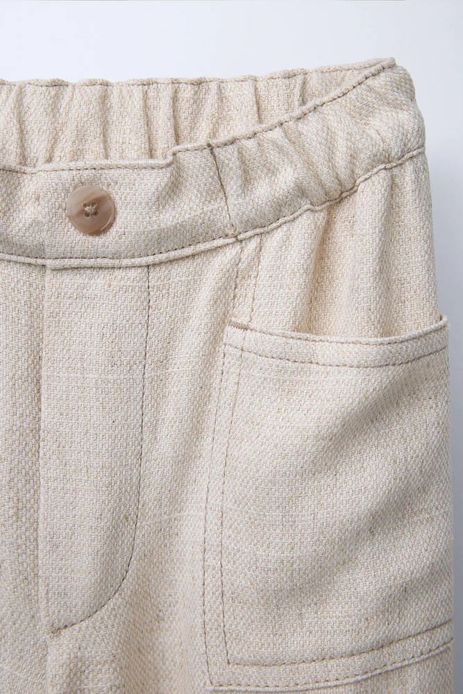 STRAIGHT LEG PANTS WITH TOPSTITCHING