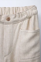 STRAIGHT LEG PANTS WITH TOPSTITCHING