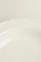 EARTHENWARE SOUP PLATE WITH RAISED-DESIGN EDGE