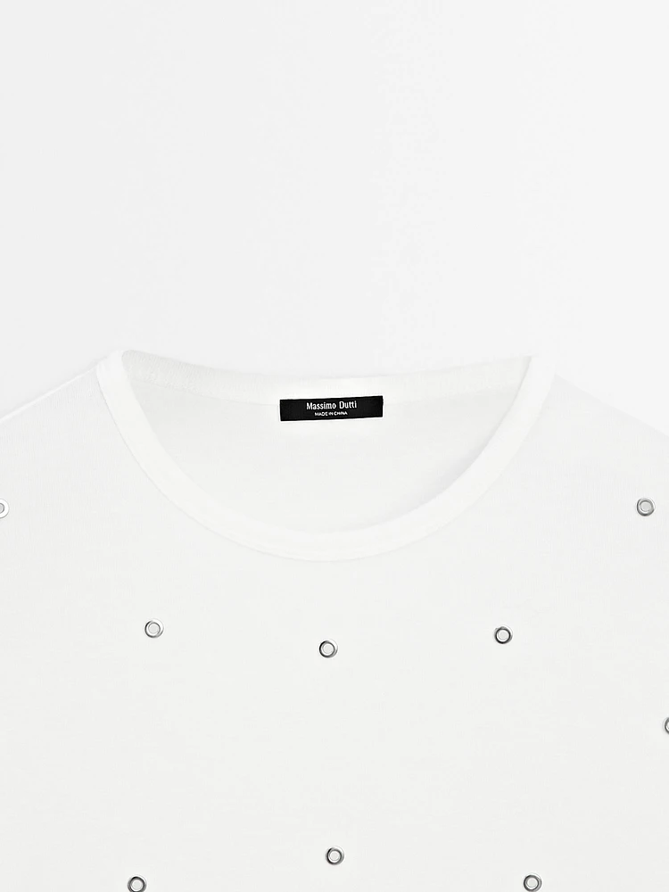T-shirt oversize avec œillets