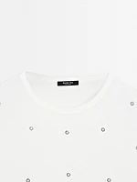 T-shirt oversize avec œillets