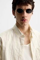 CHEMISE RAYURES CONTRASTÉES