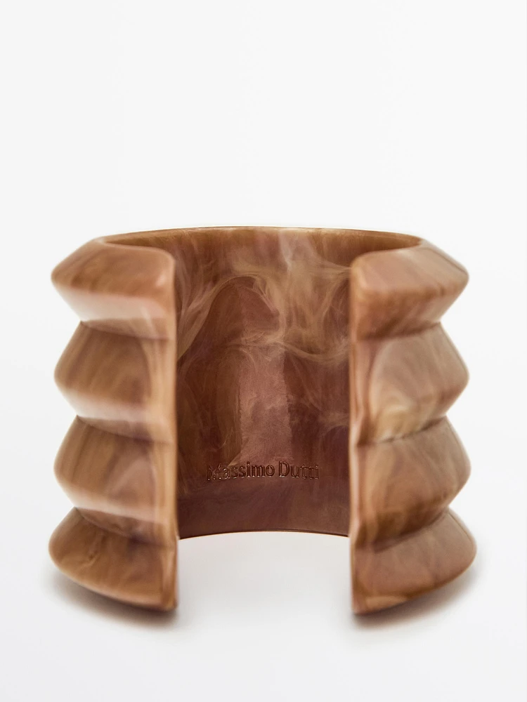 Wide seaside resin bracelet