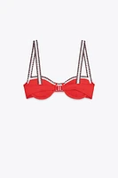 UNDERWIRE CONTRAST BIKINI TOP