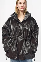 SHINY HOODED PARKA ZW COLLECTION