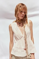 LACE TRIM SLEEVELESS TOP