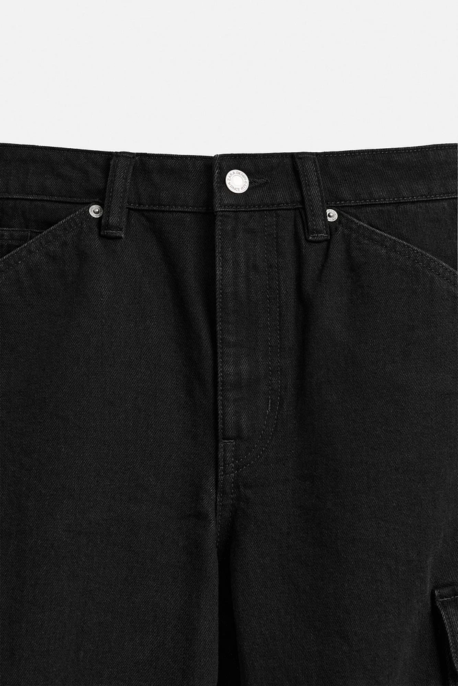 DENIM CARGO SHORTS