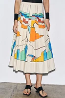 ZW COLLECTION PRINTED PLEATED SKIRT
