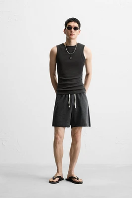 BERMUDA RELAXED FIT DÉLAVÉ