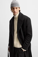 BELTED DOUBLE-BREASTED COAT