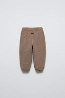 FAUX SHEARLING LINED PANTS