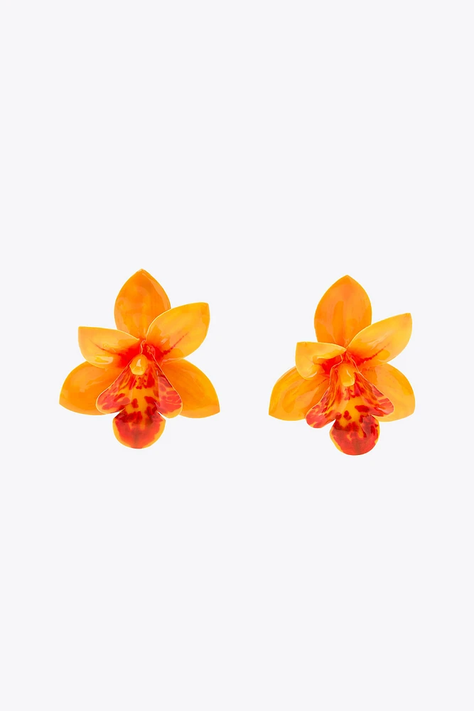 BOUCLES D'OREILLES FLEUR RÉSINE