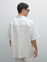 Chemise manches courtes 100 % lin