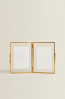 GOLDEN DOUBLE PICTURE FRAME