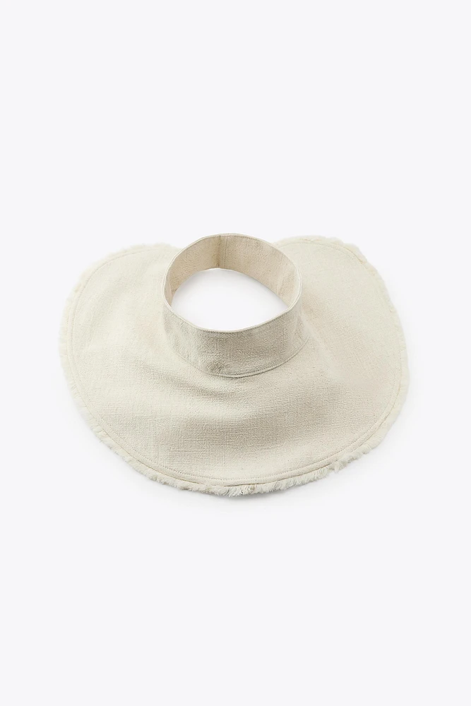 LINEN FRAYED VISOR