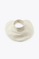 LINEN FRAYED VISOR