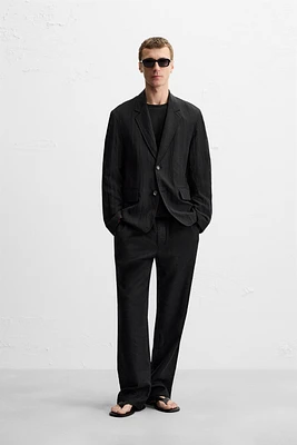FLOWY WRINKLED EFFECT BLAZER