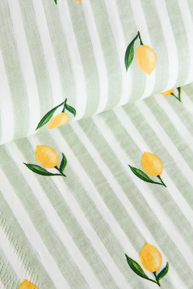 LOT SERVIETTES DE TABLE PAPIER CITRONS (LOT DE 20)
