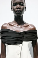 CONTRAST BUSTIER TOP
