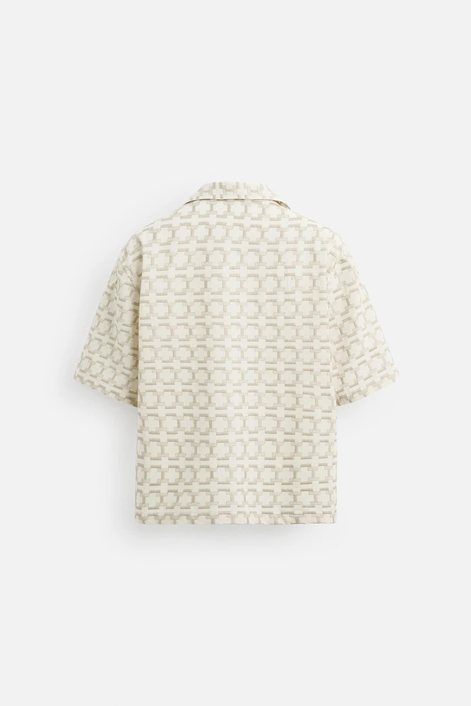 GEOMETRIC EMBROIDERED SHIRT