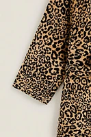 (400 GXM²) LEOPARD JACQUARD BATHROBE