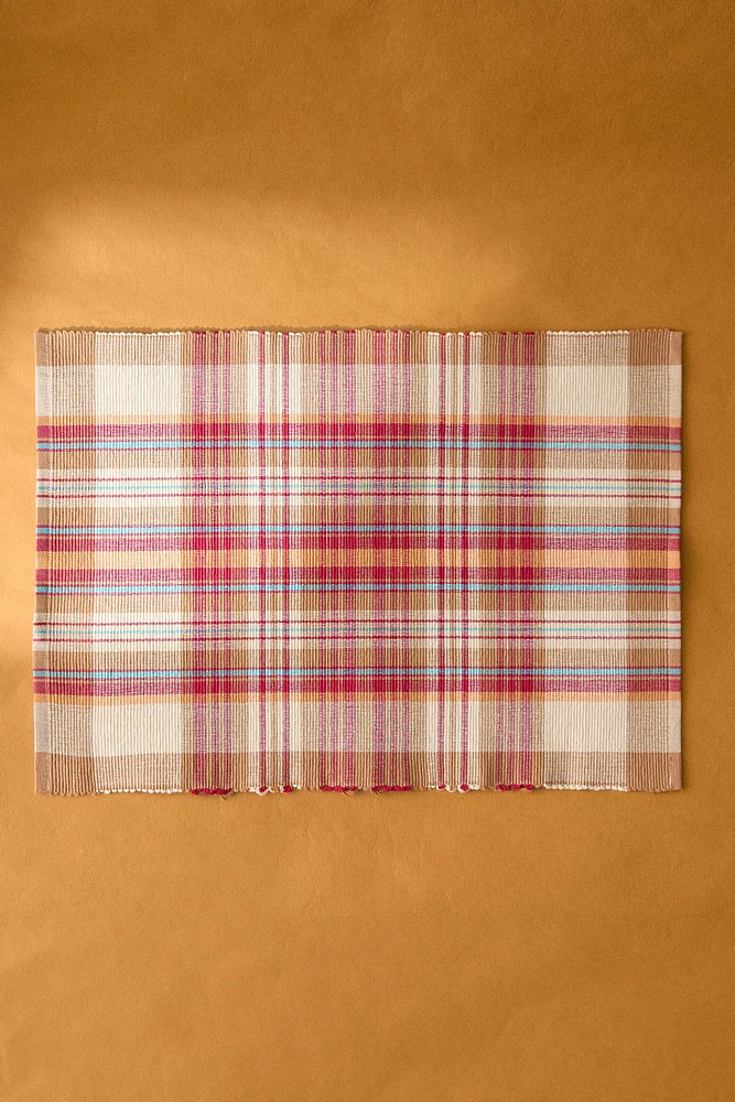 SET OF CHECK COTTON PLACEMATS (SET 2)