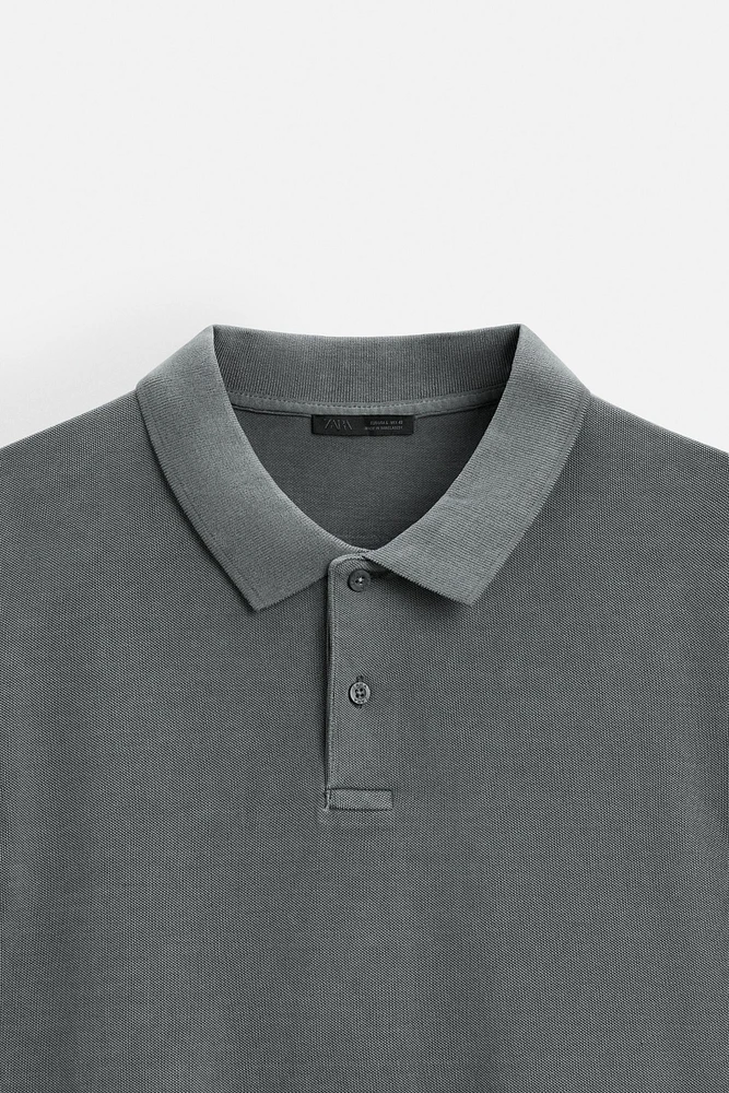 PIQUÉ TEXTURED POLO SHIRT