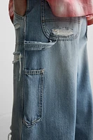 STRAIGHT FIT RIPPED CARPENTER JEANS