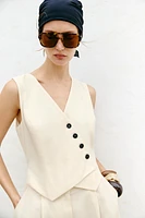 COMBINAISON LONGUE STYLE GILET AVEC LIN