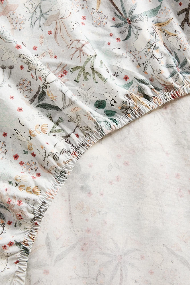 DRAP-HOUSSE ENFANT IMPRIMÉ MARIN