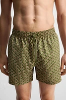 REGULAR FIT GEOMETRIC PRINT SWIMSUIT
