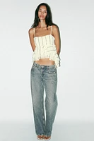 SEQUIN RUFFLED TOP