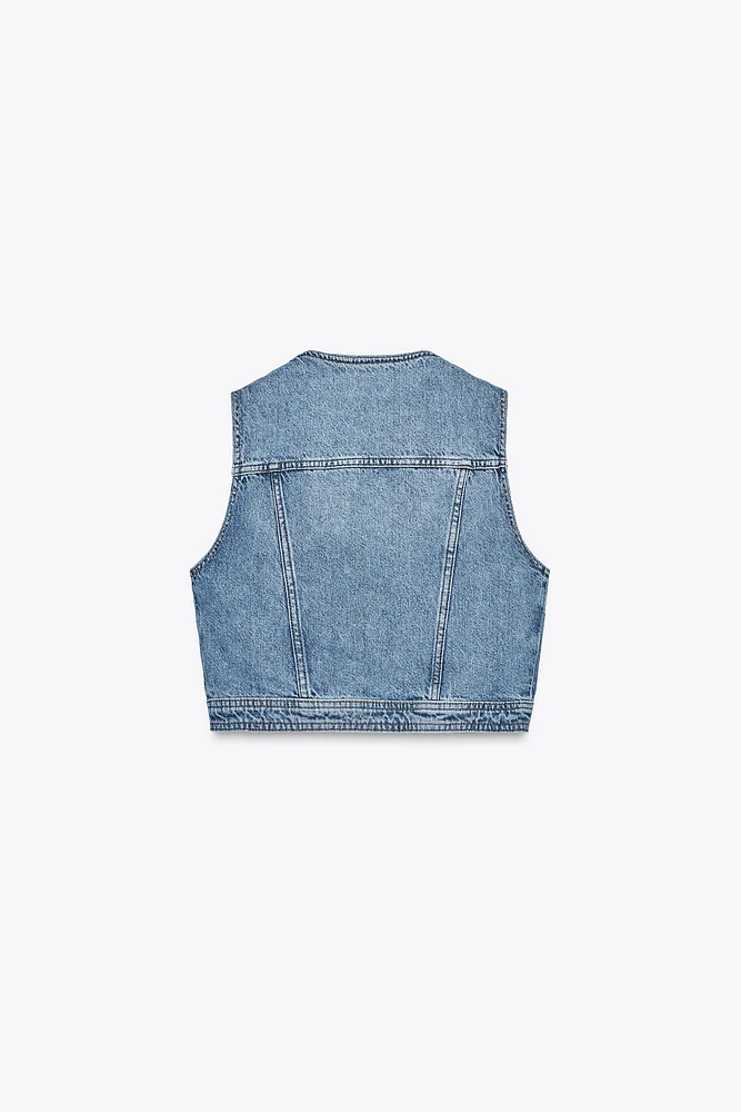 GILET Z1975 COURT EN JEAN