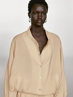 Veste bomber fluide avec cordon
