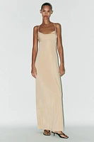 ROBE LONGUE DOS DÉCOLLETÉ DRAPÉ