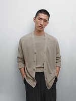 100% linen knit cardigan