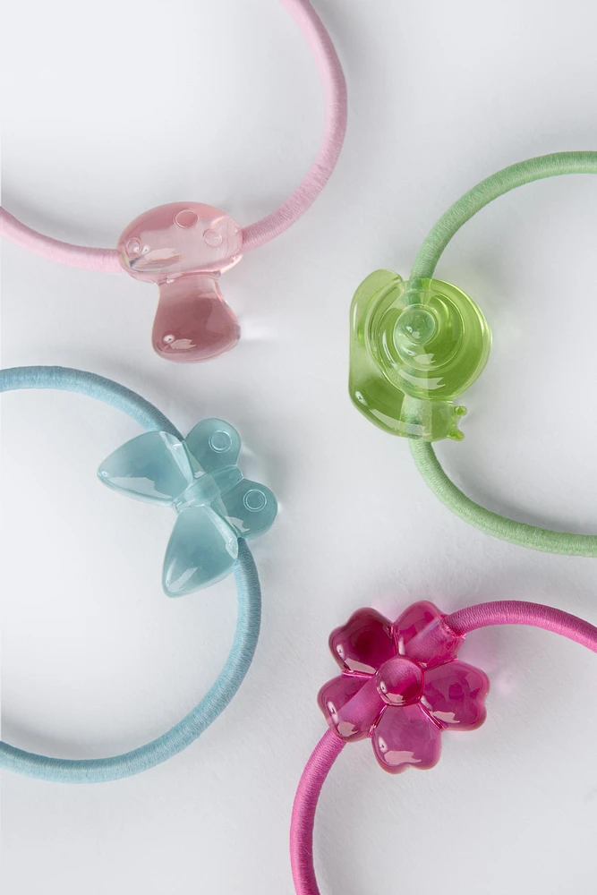 FOUR-PACK OF SHAPE HAIR TIES