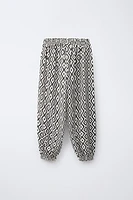 PANTALON BALLON TEXTURÉ IMPRIMÉ
