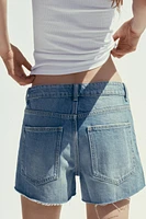 SHORT EN JEAN TRF COURT BAGGY TAILLE BASSE