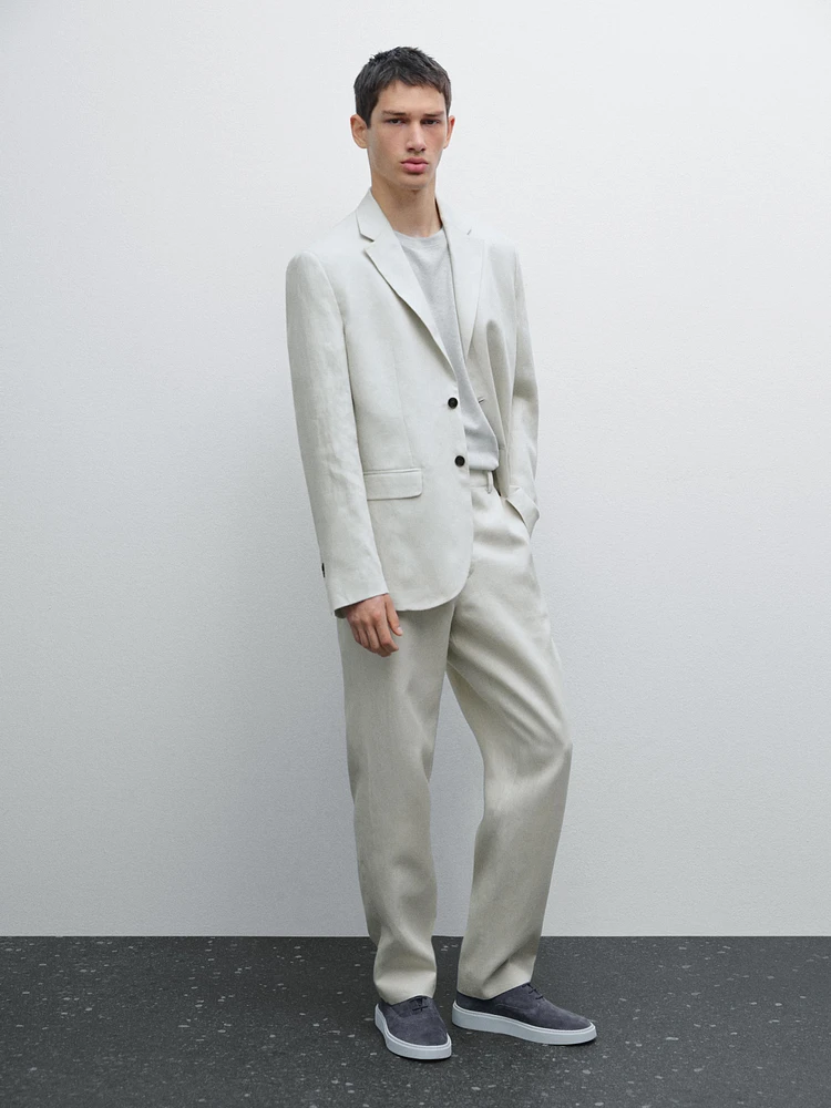 Pantalon de tailleur 100 % lin