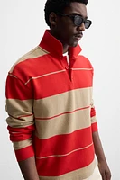 STRIPED PIQUÉ POLO