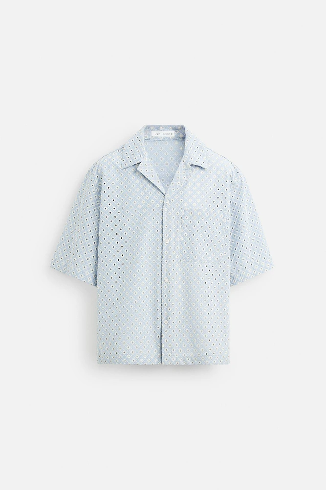 CHEMISE BRODÉE AJOURÉE