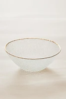 RAISED GLASS BOWL WITH GOLD RIM