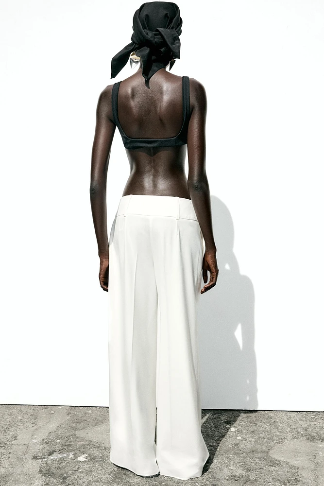 PANTALON LARGE TAILLE CROISÉE