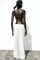 PANTALON LARGE TAILLE CROISÉE