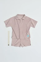 ENSEMBLE JOGGING POLO ET BERMUDA ÉPONGE ÉTIQUETTE