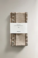 FLORAL PRINT NAPKINS WITH BORDERS (SET OF 2)
