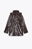 SHINY HOODED PARKA ZW COLLECTION