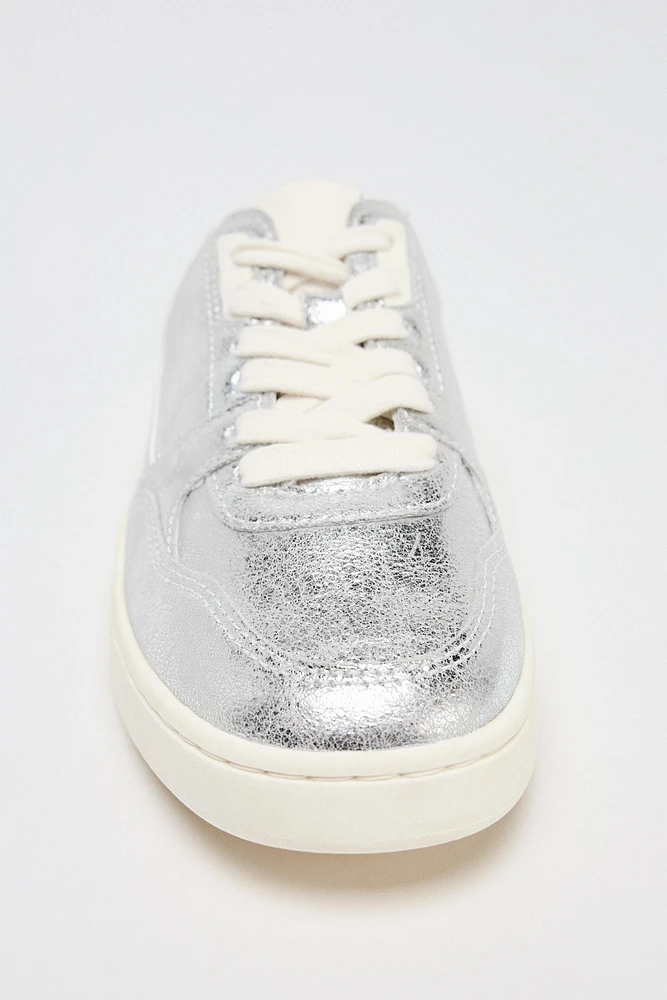 METALLIC EFFECT SLINGBACK SNEAKERS